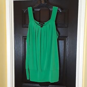 Roomy and stylish oversized tank with front pleats